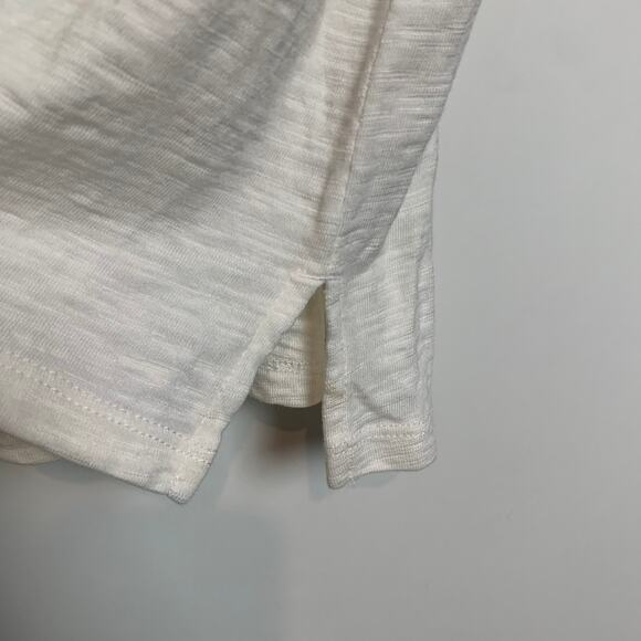 Chico's Tunic Top Size 4 3/4 Sleeve Tie Neck Tassel XXL Ecru Boho Cream Modal - Picture 9 of 15